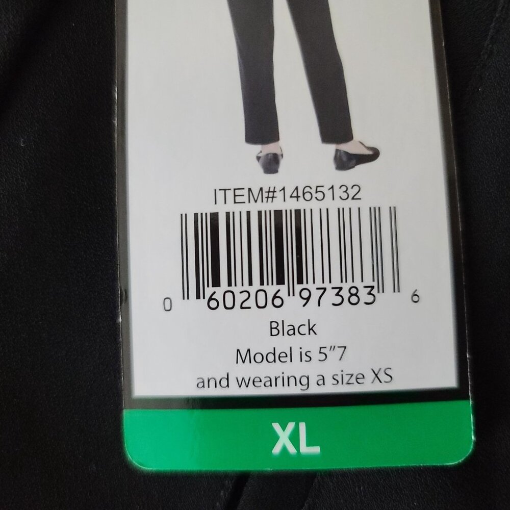 Hilary Radley Stretch Pull On Dress Pant Built In Tummy Control Black XL NWT - Picture 12 of 12